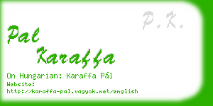 pal karaffa business card